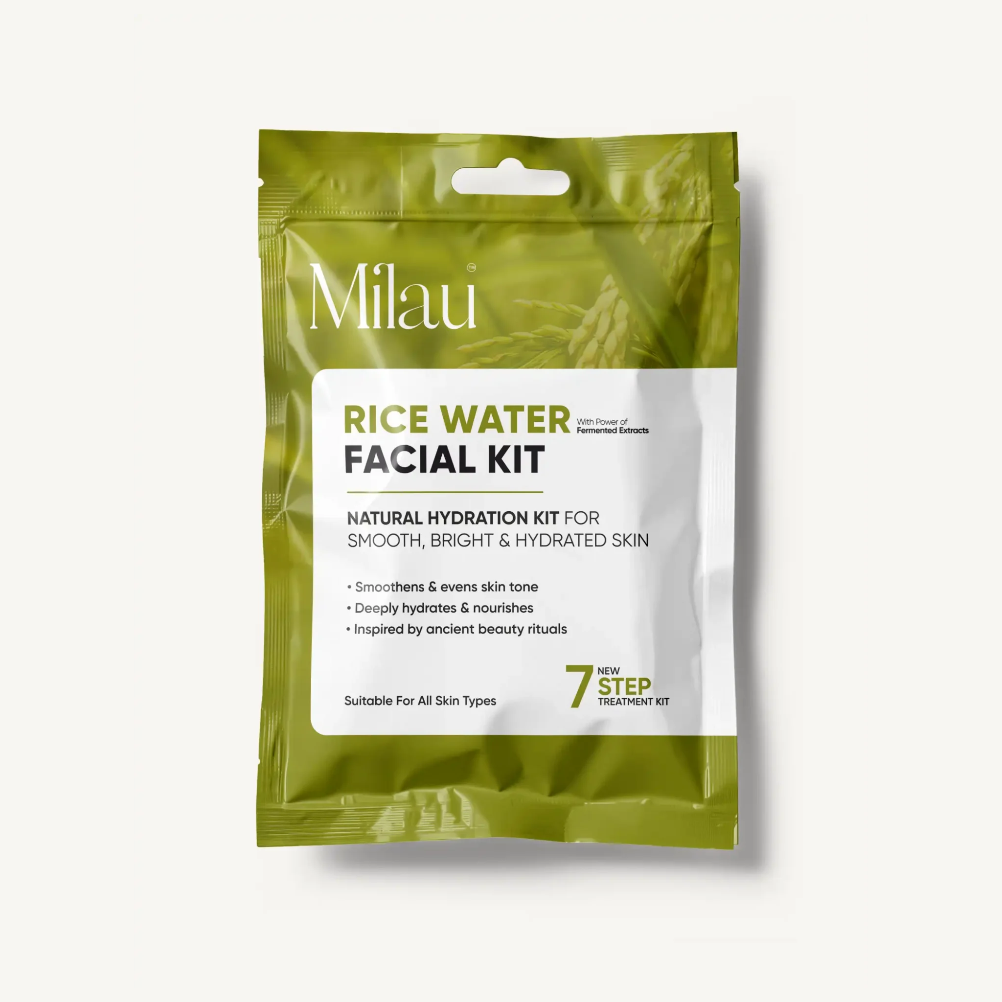 Milau Korean Rice Water Facial Kit - Natural Hydration Kit (7 Steps) - Image 2
