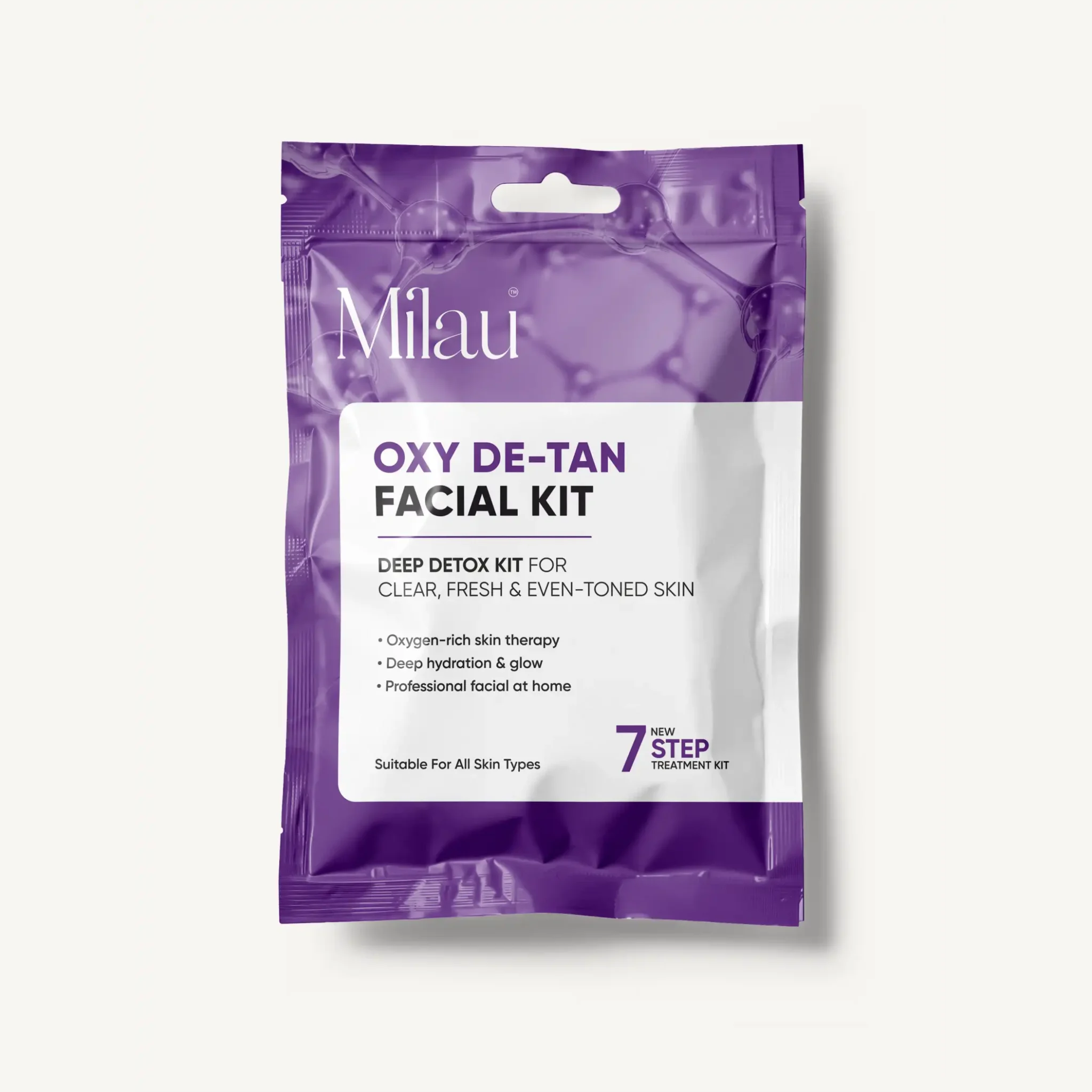 Milau Oxy De-Tan Facial Kit - Deep Detox Anti-Tan Kit (7 Steps) - Image 2