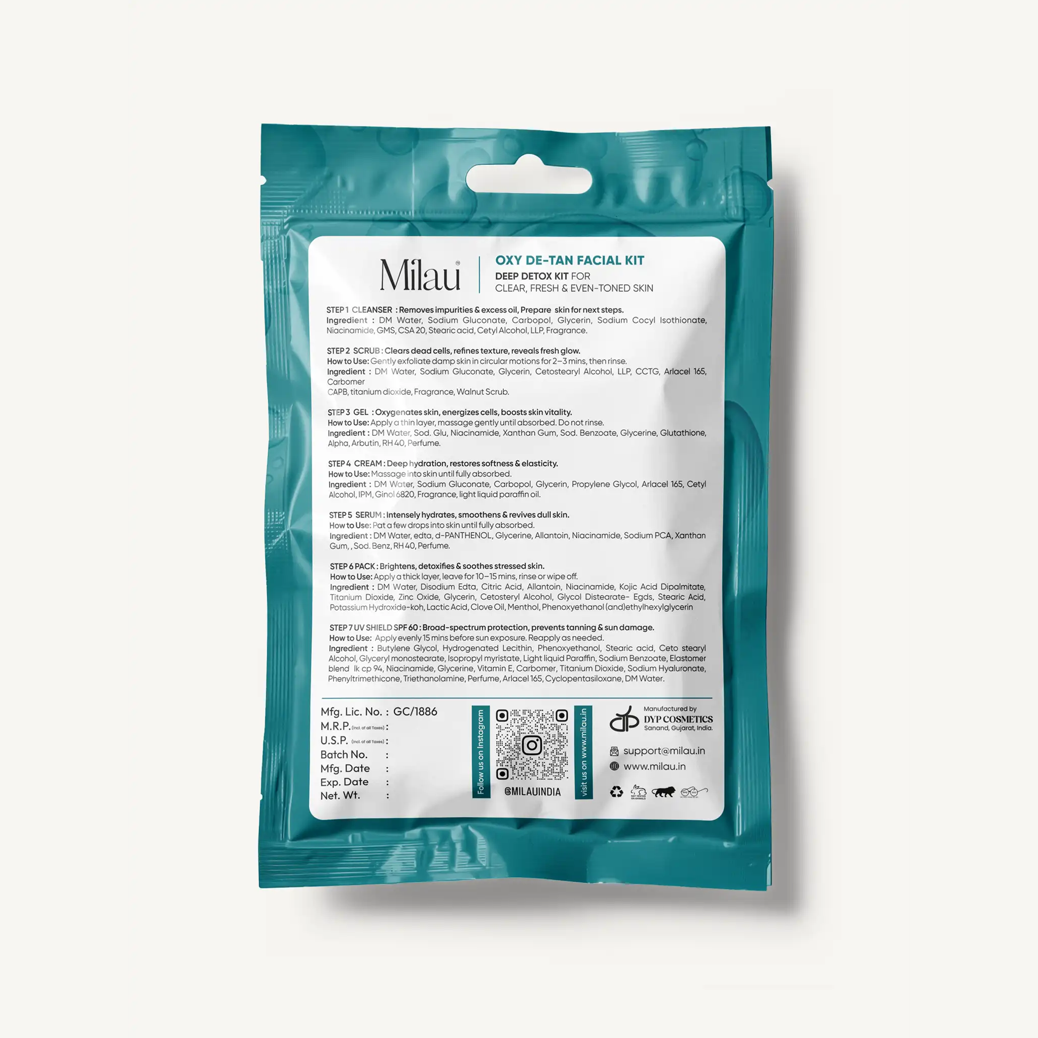 Milau Multi Vitamin Facial Kit - Deep Skin Nourishment Kit (7 Steps) - Image 2