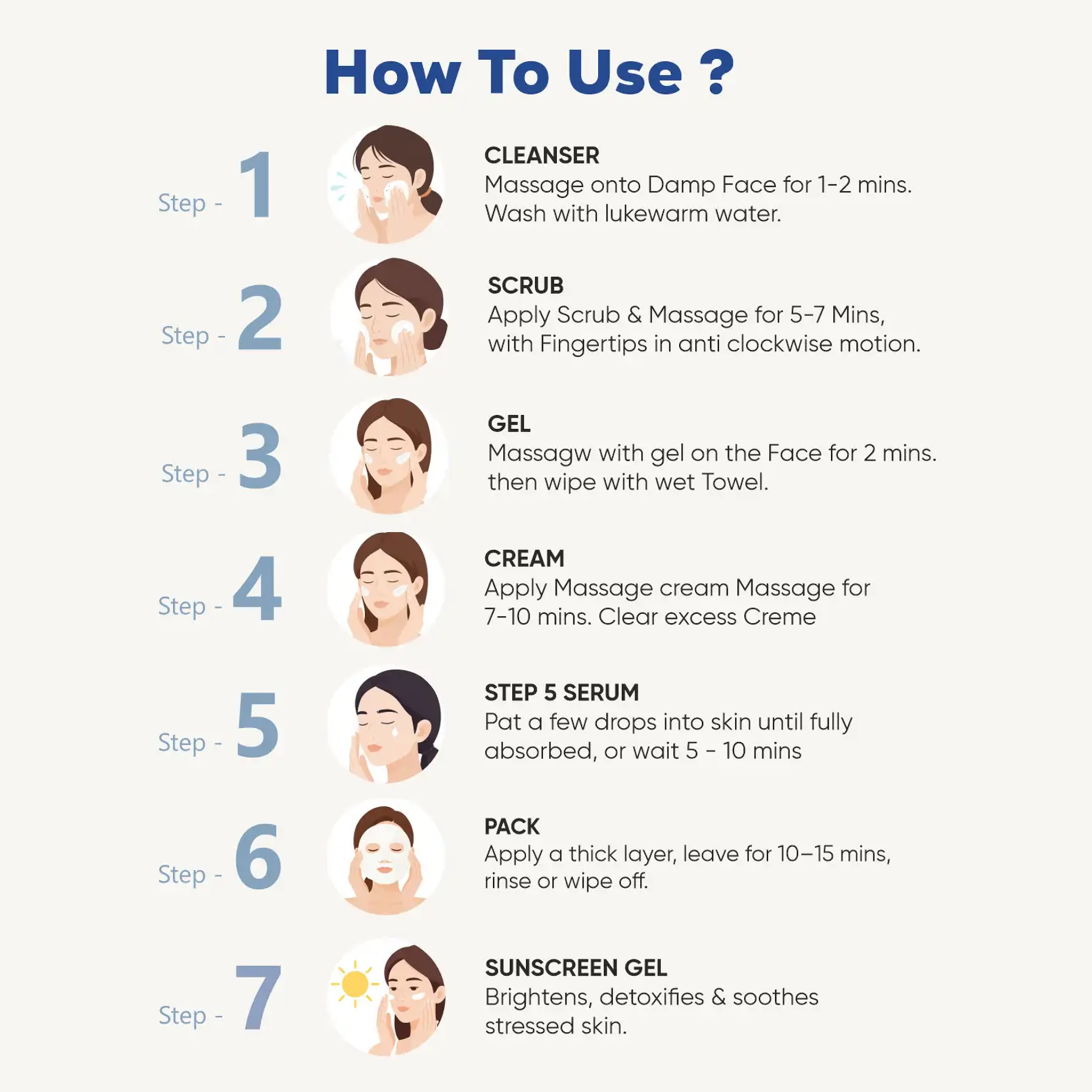 Milau Diamond Glow Facial Kit - Skin Brightening Kit (7 Steps) - Image 3