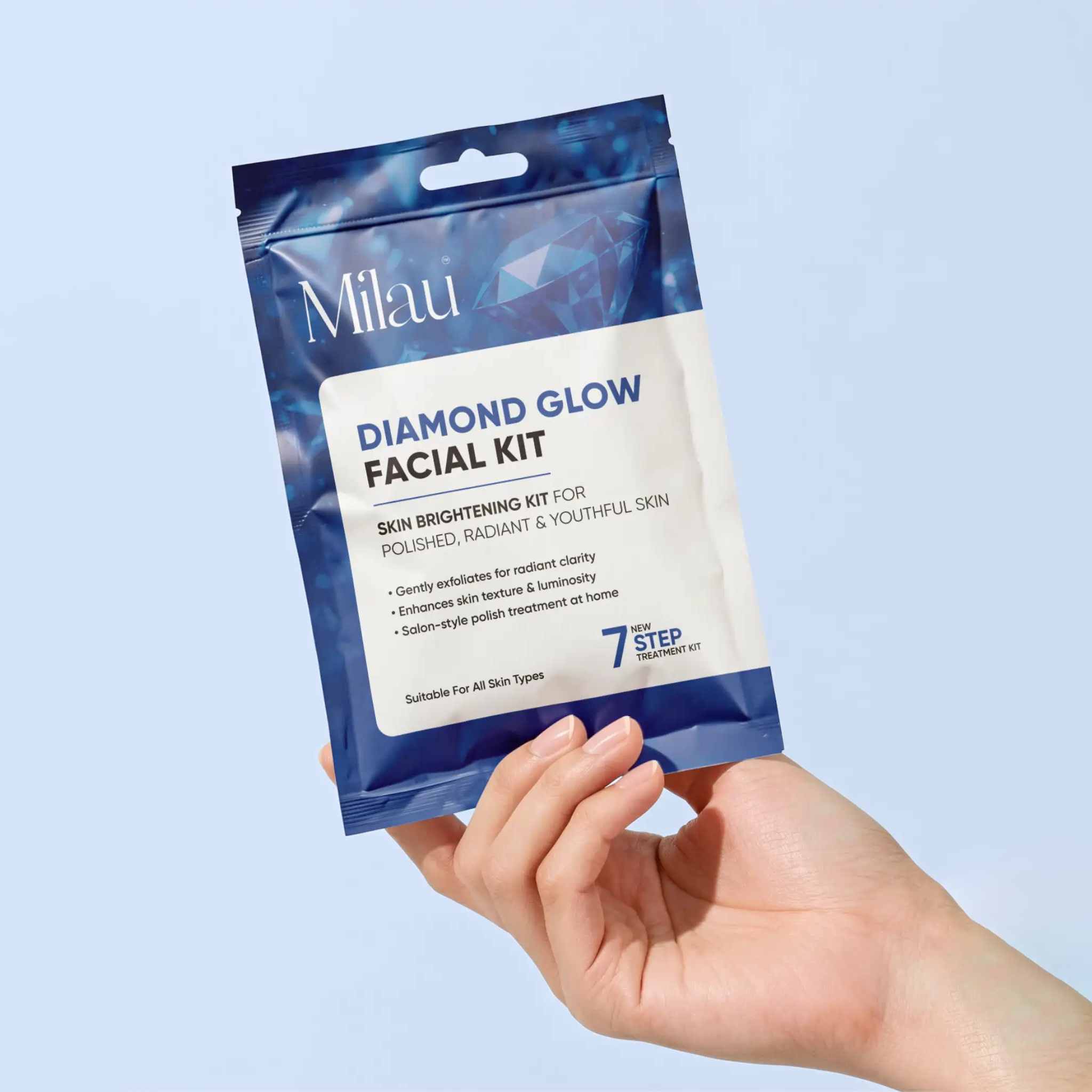 Milau Diamond Glow Facial Kit - Skin Brightening Kit (7 Steps)