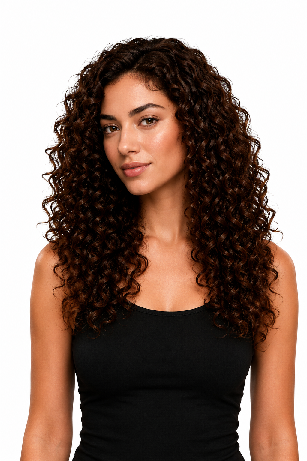 Model with natural and effortless relaxed beachy waves