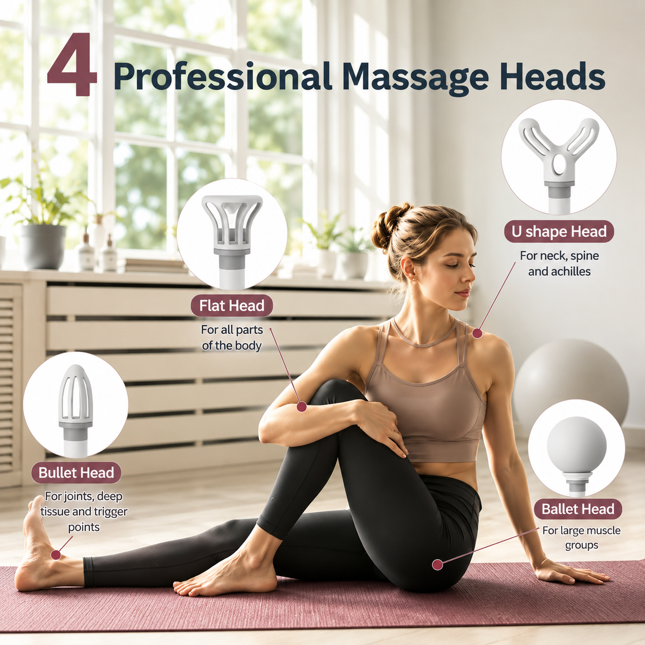 Professional Handheld Percussion Massage Gun - Deep Tissue Massager for Muscle & Full Body Relief - Image 3
