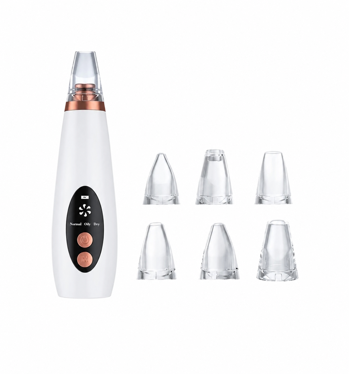Professional Blackhead Remover Vacuum Suction Device - 6 Heads, 3 Suction Levels