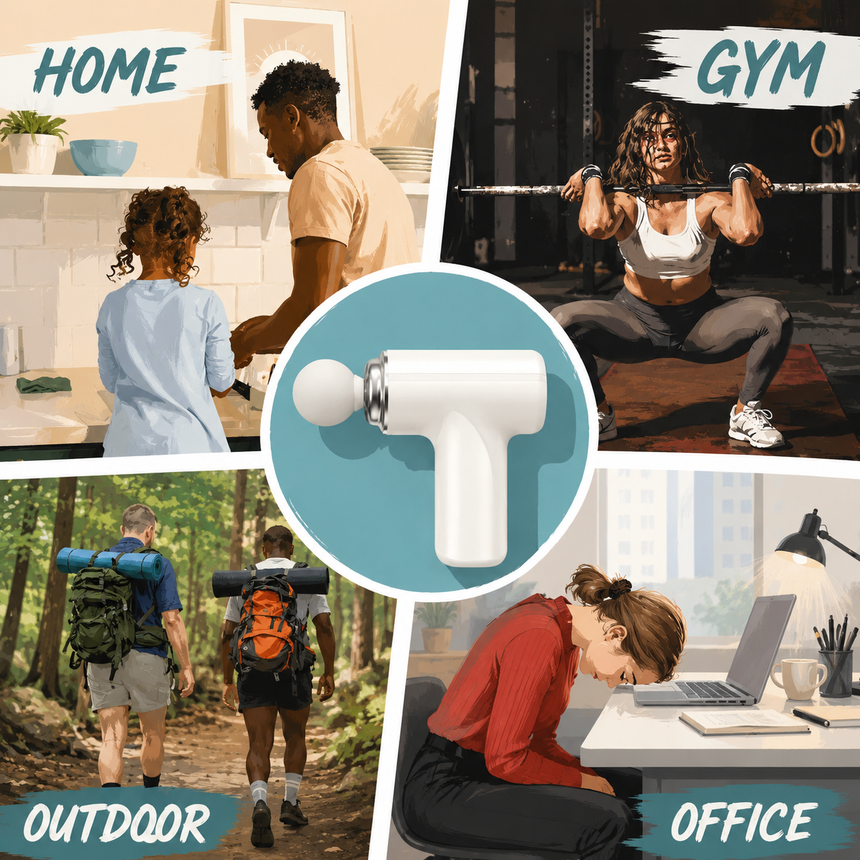 Professional Handheld Percussion Massage Gun - Deep Tissue Massager for Muscle & Full Body Relief - Image 5