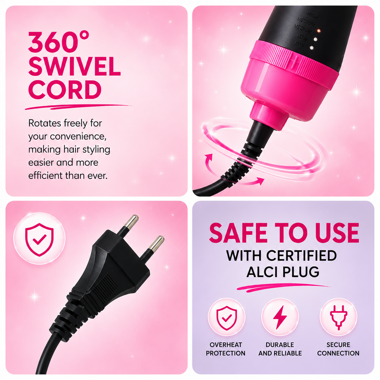 One Step 4-in-1 Hot Air Brush & Hair Dryer Styler - Image 6