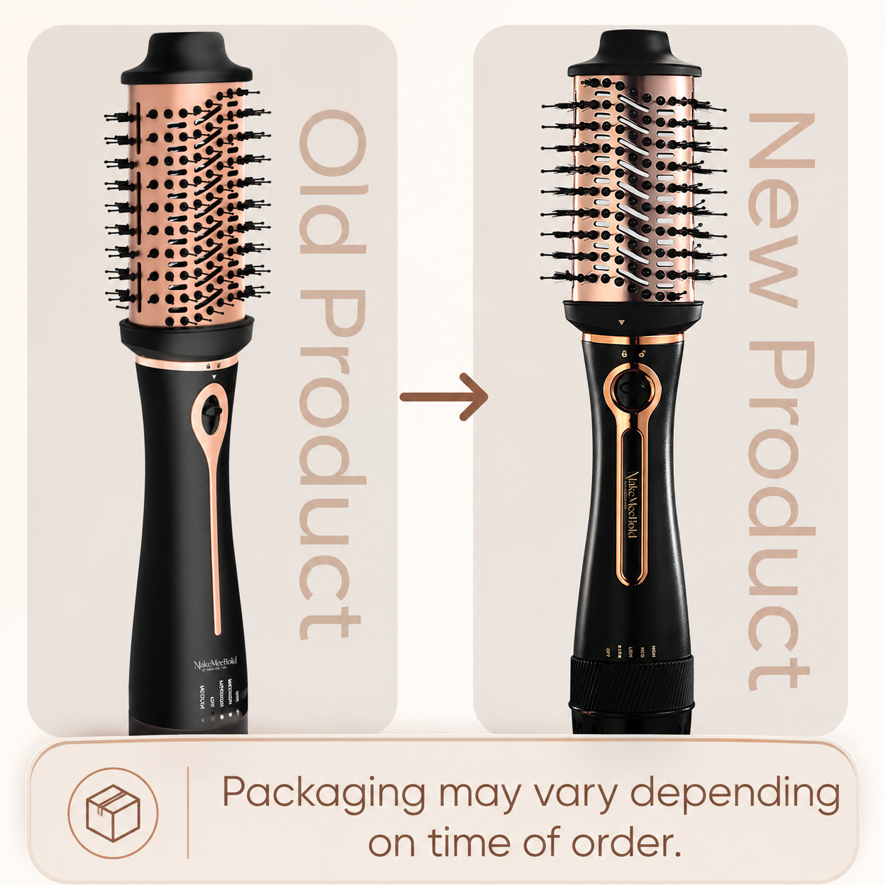 MakeMeeBold 3-in-1 Hot Air Brush | One-Step Hair Dryer, Volumizer & Straightener (Rose Gold) - Image 5